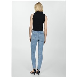 Jeans skinny tiro alto