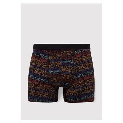Mavi 3lü Baskılı Siyah Boxer 0911420-900