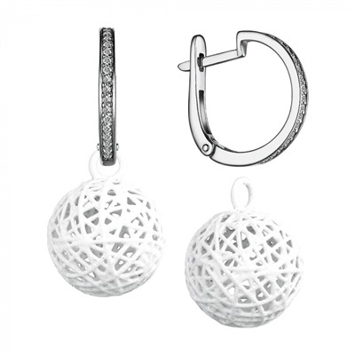 Серьги  серебро 52979SW