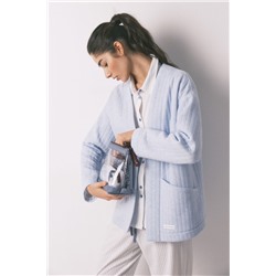 Bata corta alcochada azul