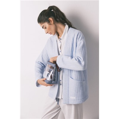 Bata corta alcochada azul