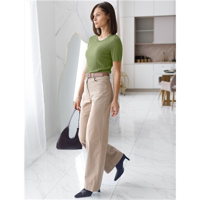 Джемпер тонкой вязки из вискозы с нейлоном