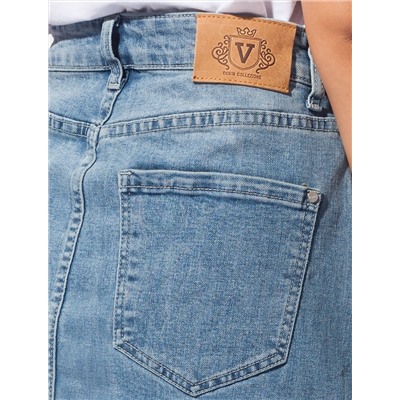 Юбка с асимметричными деталями и необработанным низом