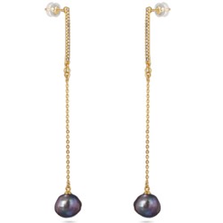 Серьги (жемчуг бензиновый 10мм; покрытие золото), Есть комплект