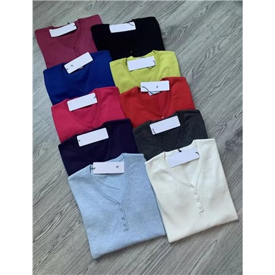 Женская трикотажная кофта на пуговицах