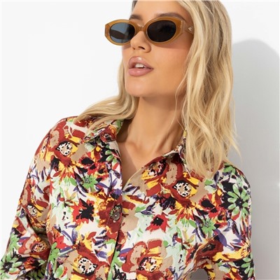 Рубашка из плотного хлопка, Эстетика во всем (цветочная)