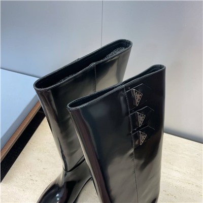 Женские широкие сапоги  ПРАД*А длиной до колена