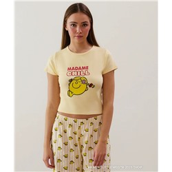 Top corto de punto en amarillo de Madame Chill