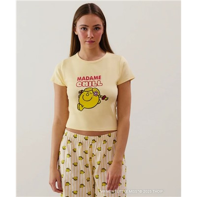 Top corto de punto en amarillo de Madame Chill