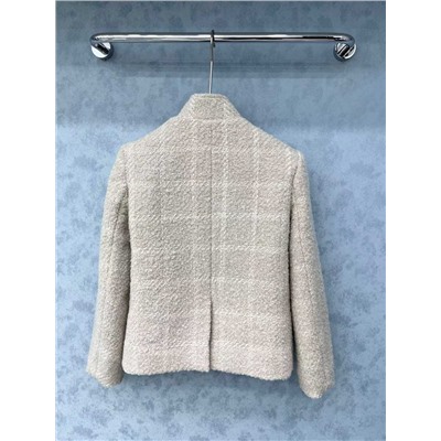 Женский твидовый пиджак с воротником-стойкой   Lor*o Pian*a