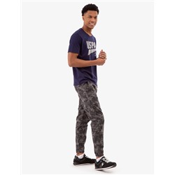 CONTRAST HEATHER USPA GRAPHIC T-SHIRT