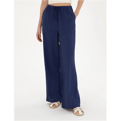 Lacivert Loose Fit Pantolon