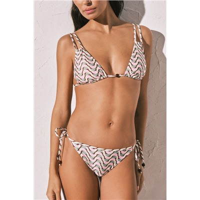 Braga bikini clásica tira estampado geométrico
