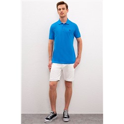 Erkek Kobalt Basic Polo Yaka Tişört