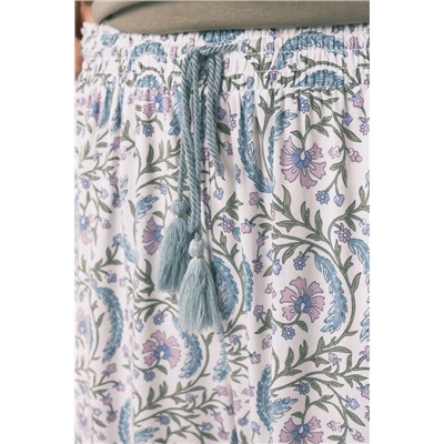 Pantalón largo viscosa print flores