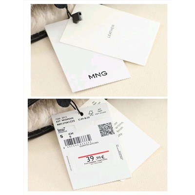 Женские кожаные варежки  Mango*