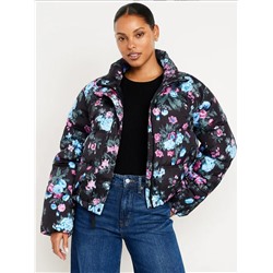 Water-Resistant Printed Puffer Jacket