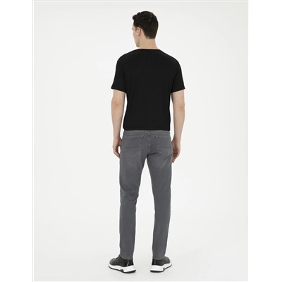 Gri Slim Fit Jean Pantolon