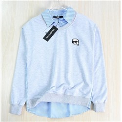 Женская рубашка с имитацией воротника рубашки и длинным рукавом КАР*Л😎