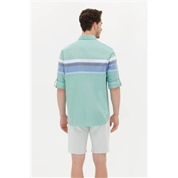 Erkek Yeşil Uzun Kollu Gömlek