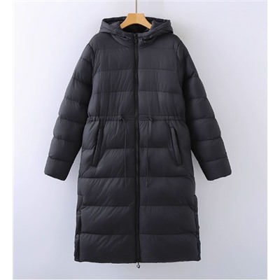 Женское осенне-зимнее универсальное длинное хлопковое пальто