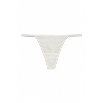 Tanga encaje floral blanco