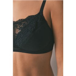 Top postoperatorio encaje negro