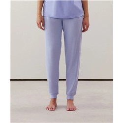 Pantalón de punto en morado