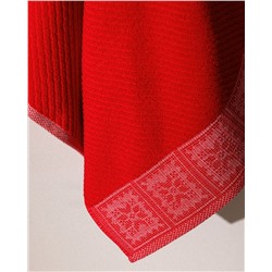 Zeste %100 Pamuk Yüz Havlusu - Kırmızı - 50x70 cm