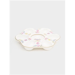 Блюдо для яиц, 21 см, 6 отд, фарфор P, белое, Цыплята и цветы, Spring Bloom