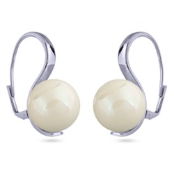 Серьги (Майорка 16мм медовая роса; покрытие родий)