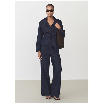 Pantalón denim wideleg