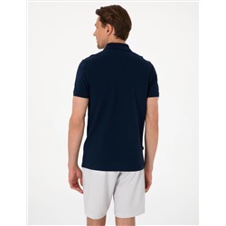 Lacivert Slim Fit Polo Yaka Tişört