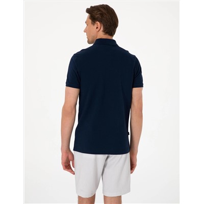 Lacivert Slim Fit Polo Yaka Tişört