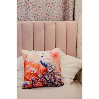 Наволочка декоративная 3 шт Павлины 3D