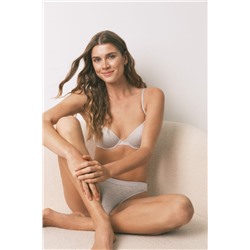 Sujetador push up GORGEOUS algodón gris