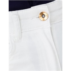 Джинсы клеш с прорезями и необработанным краем из эластичного денима средней плотности