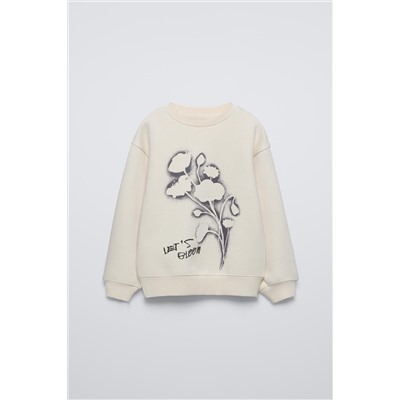 FLORAL PRINT SWEATSHIRT