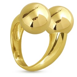 Кольцо Дуэт (14мм; покрытие золото), Есть комплект