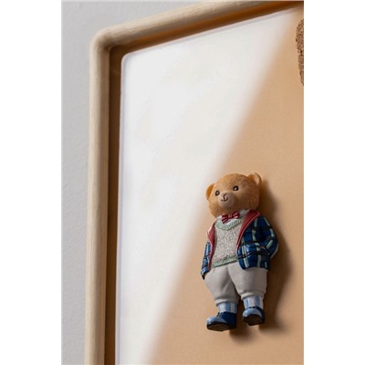 Boris Bear Magnet - Lacivert/Açık Bej - 4x8 cm
