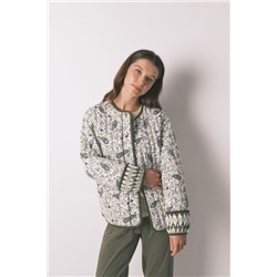 Chaqueta acolchada estampado Paisley