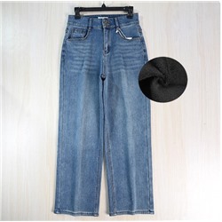 Зимние женские джинсы из хлопка с высокой талией АЙСИК*Л