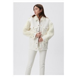 MaviDestiny Sherpa Beyaz Gold Icon Jean Ceket 110555-80665