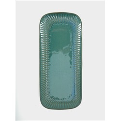 Блюдо, 36x16 см, прямоугольное, зелёное, Gallery