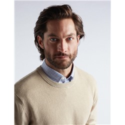 Knitted Jumper, Men, Beige