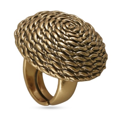 Кольцо Релакс (покрытие античное золото) 3см, Есть комплект