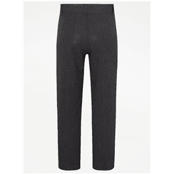Boys Grey Regular Leg School Trousers 5 Pack