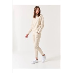 Jimmy Key Ekru Dar Kesim Dar Paça Jogger Pantolon 23SJ080000