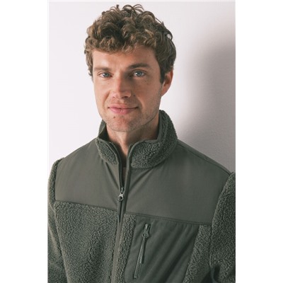 Bata corta hombre borreguito verde
