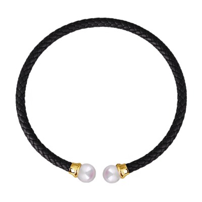 Колье-чокер Дуэт (Майорка 16мм белая; покрытие золото), Есть комплект